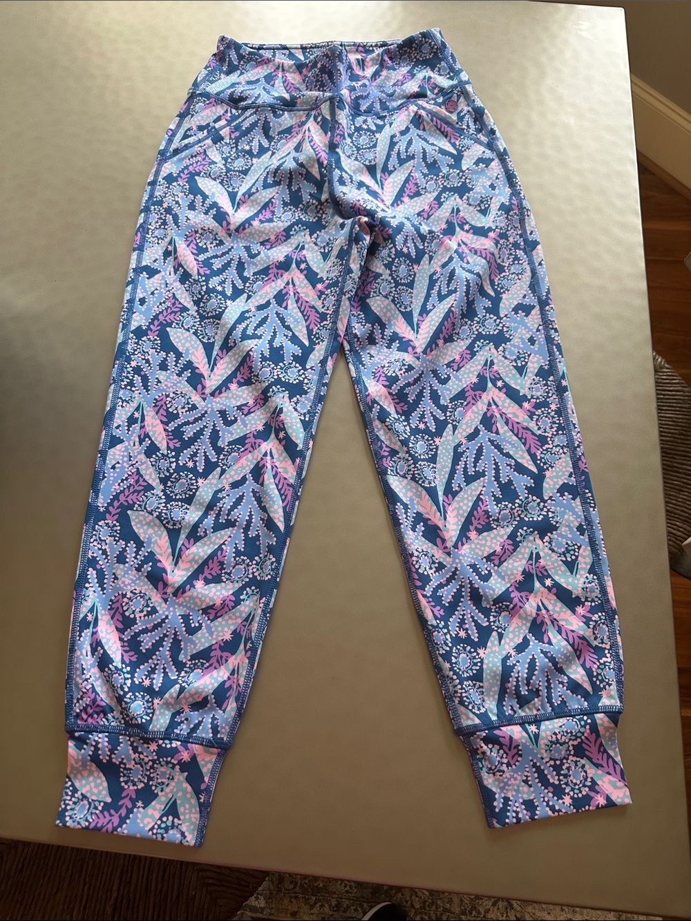 Lilly Pulitzer Blue and Pink Luxletic Printed Active Top